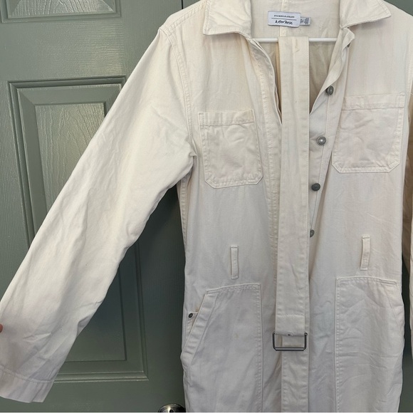 Stockholm Atelier & Other Stories Utility Jumpsuit in Cream Denim - Picture 6 of 9